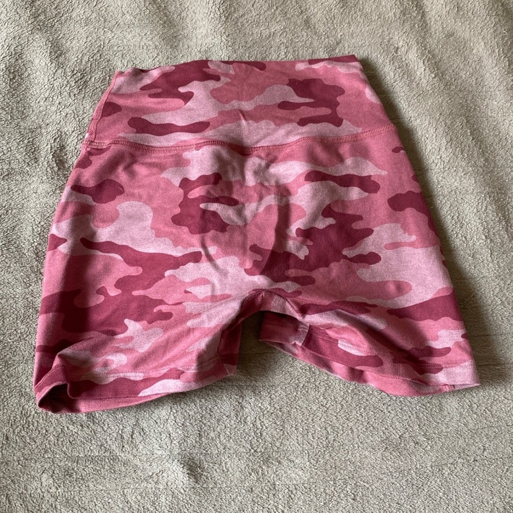 Bombshell Sportswear Pink Camo Athletic Shorts